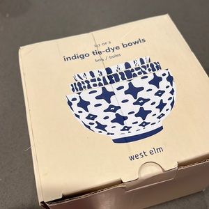 West Elm Indigo Tie Dye Bowls (set of 3)